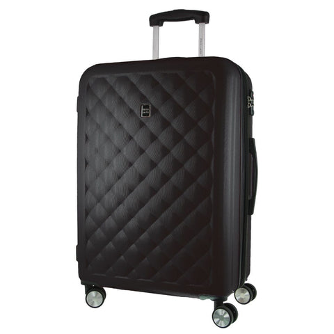Pierre Cardin 4 Wheel Medium Hard-Shell TSA Lock Travel Luggage 70cm Black
