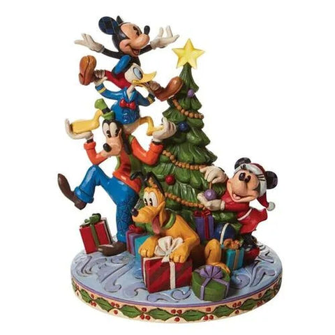 Jim Shore Disney Traditions - Mickey and Minnie Mouse with Friends - Merry Tree Trimming