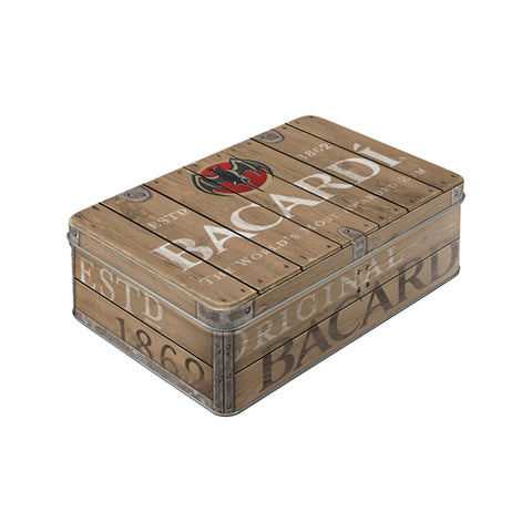 Nostalgic-Art Storage Tin Bacardi Wood Barrel Design 23x16x7cm