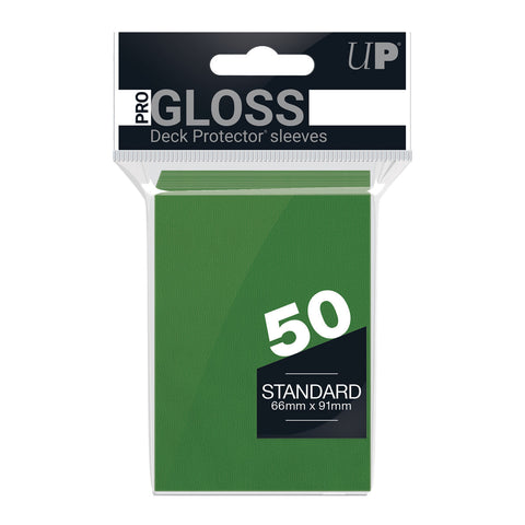 Ultra Pro: UP82671 PRO-Gloss 50ct Standard Deck Protector sleeves (Green)