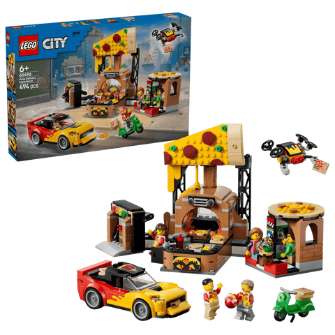 LEGO 60496 Pizza Delivery Experience with Vehicles - City