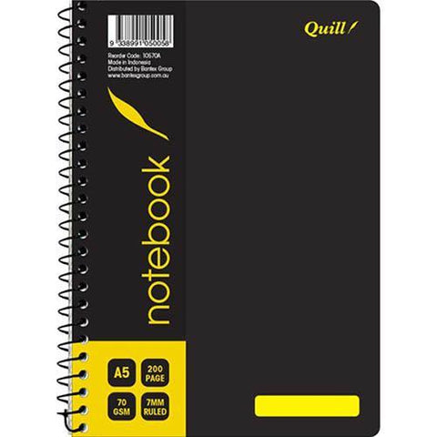 Quill Q570 Notebook Spiralbound 70Gsm 200 Page A5