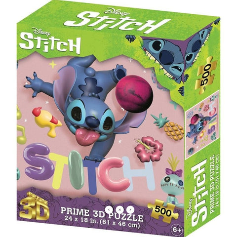 Prime3D 500pc Jigsaw Puzzle Lenticular 3D Effect Disney Stitch