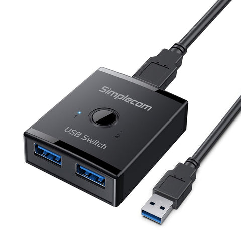 Simplecom Bi-Directional 2-Way USB 3.0 Switch