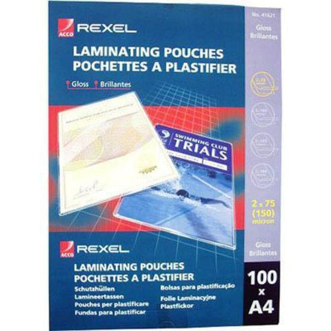 Rexel Pack 100 Laminating Micron Clear (A4)