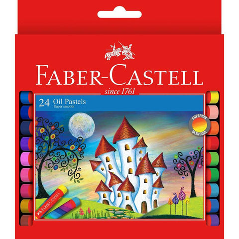 Faber-Castell Oil Pastels Crayons Assorted Colours Pack 24 Super Smooth