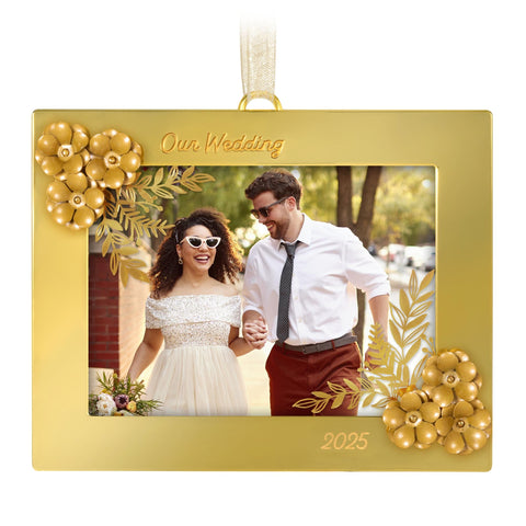 Our Wedding, Photo Holder - 2025 Hallmark Keepsake Christmas Ornament