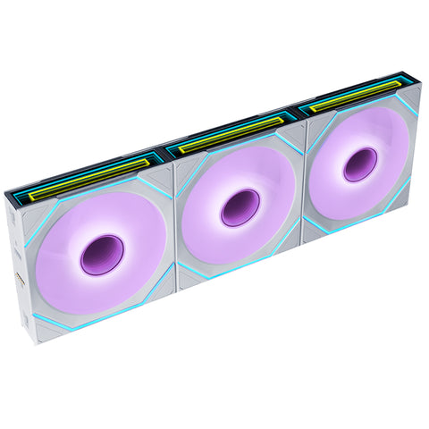 Lian Li Uni Fan SL Infinity Flex 2.4GHz Wireless 120mm Reverse Blade ARGB Fan 3 Pack - White (12RSLIN1F3W)