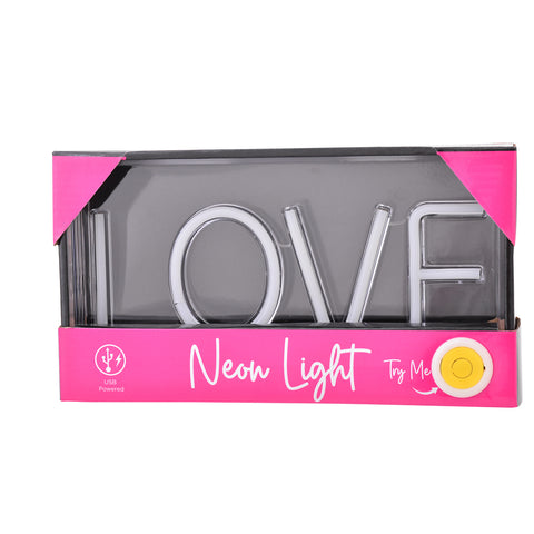 Gibson Gifts Love LED Neon Sign Light Stand 23cm