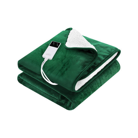 Giselle Electric Throw Rug Heated Blanket Double Sided (Green)