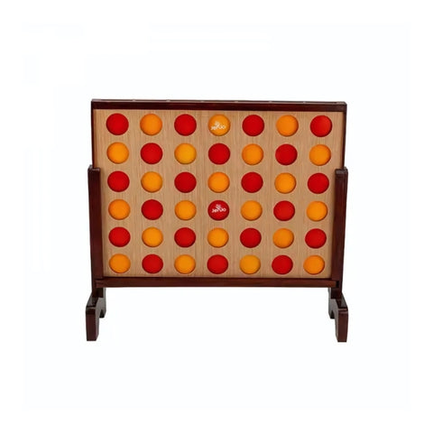 Jenjo Games Mega 4 Hardwood Connect Four Game Set - 75x79cm