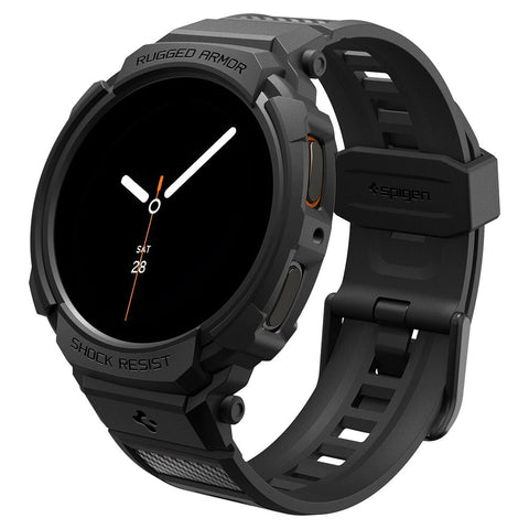 Spigen Galaxy Watch 9 / 8 40mm Rugged Armor Pro Band Case (Black) (Black)