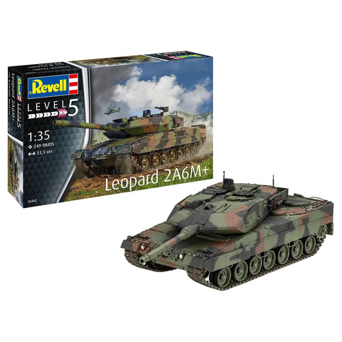 Revell 1/35 Leopard 2A6M+ Tank Scaled Plastic Model Kit