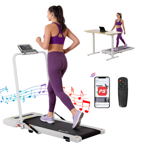 Everfit Treadmill Electric Walking Pad Under Desk Home Gym Fitness 400mm (White)