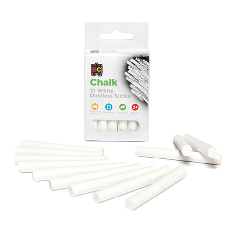 EC Dustless Chalk (12pk) - White