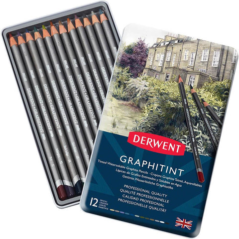 Derwent Graphitint Colour Pencils Artists Professional [Tin 12]
