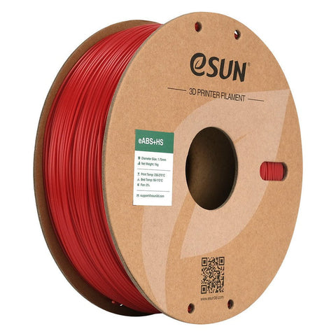 ESun ABS+HS High Speed 3D Print Filament 1.75mm 1kg - Fire Engine Red