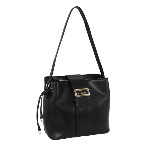 Milleni Women's Handbag Vegan Leather Fashion Stylish Mini Tote Bag (Black)
