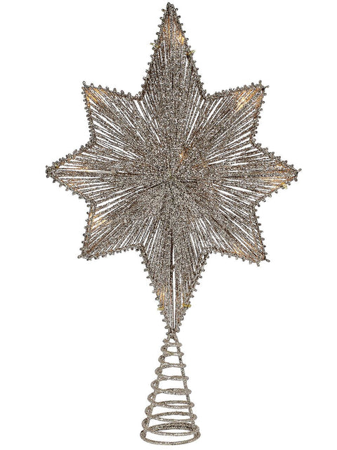 Christmas Warehouse - DECRTT77 Large Warm White LED Champagne Star Of Bethlehem Tree Topper | 42cm Champagne with Warm White