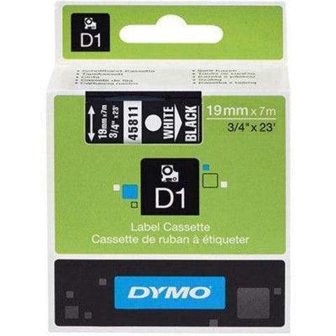 Dymo D1 Labelling Tape 19mmx7m (White On Black)