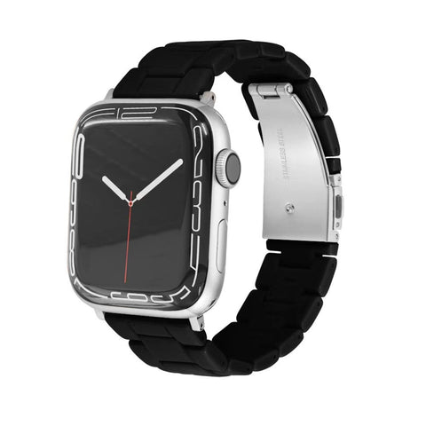 Friendie Resin Link Bracelet Band Small – Manly Black (Apple Watch 42–45mm)