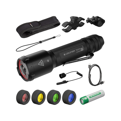 Ledlenser TAC6R Outdoor Set Tactical Rechargeable Flashlight Torch Kit