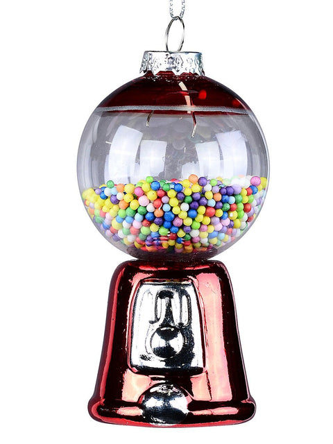 Christmas Warehouse - DECRH090 Red Gumball Machine Whimsical Essential Ornament | 11cm Red with Multi