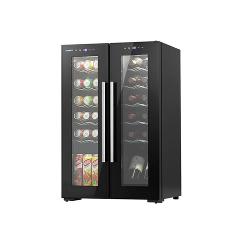 Devanti Wine Fridge Cooler Dual Zone 24 Bottles