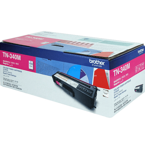 Brother TN340 Toner Ink Cartridge Magenta TN-340M Genuine