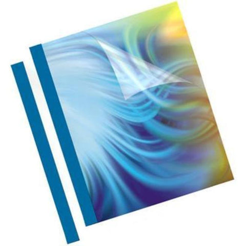 Fellowes Thermal Binding Cover Leathergrain Back A4 1.5mm Blue Pack 100