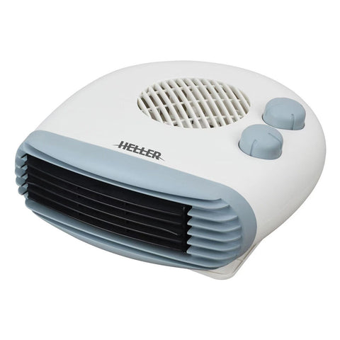 Heller 2000W Low Profile Compact Personal Indoor Fan Heater 27x26cm White