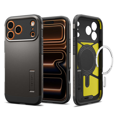 Spigen Apple iPhone 17 Pro Tough Armor T Camera Control Button Cover (MagFit) Case - Gunmetal