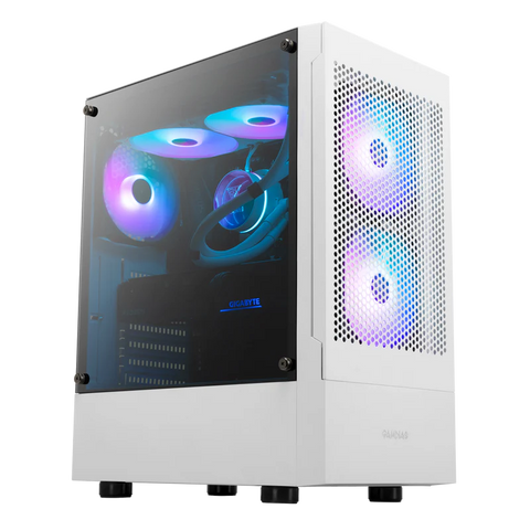 Gamdias Talos E3 Mesh Computer Case ATX Mid Tower with 3x ARGB Fans (White)
