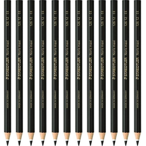 Staedtler Noris Club Maxi Learner Coloured Pencils Pack 12 (Black)