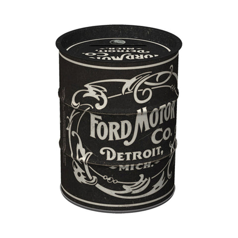 Nostalgic-Art Money Box Oil Barrel Ford - Vintage Logo 9.3x9.3x11.5cm