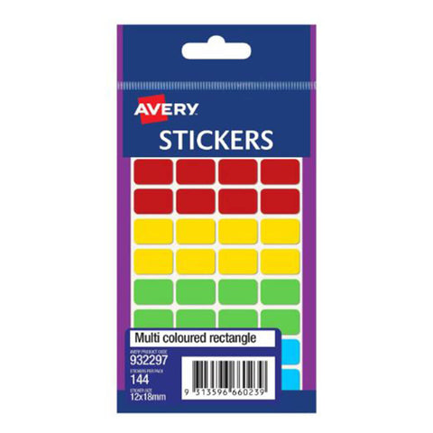 Avery Multi-purpose Rectangle Label (12x18) - Multicolored