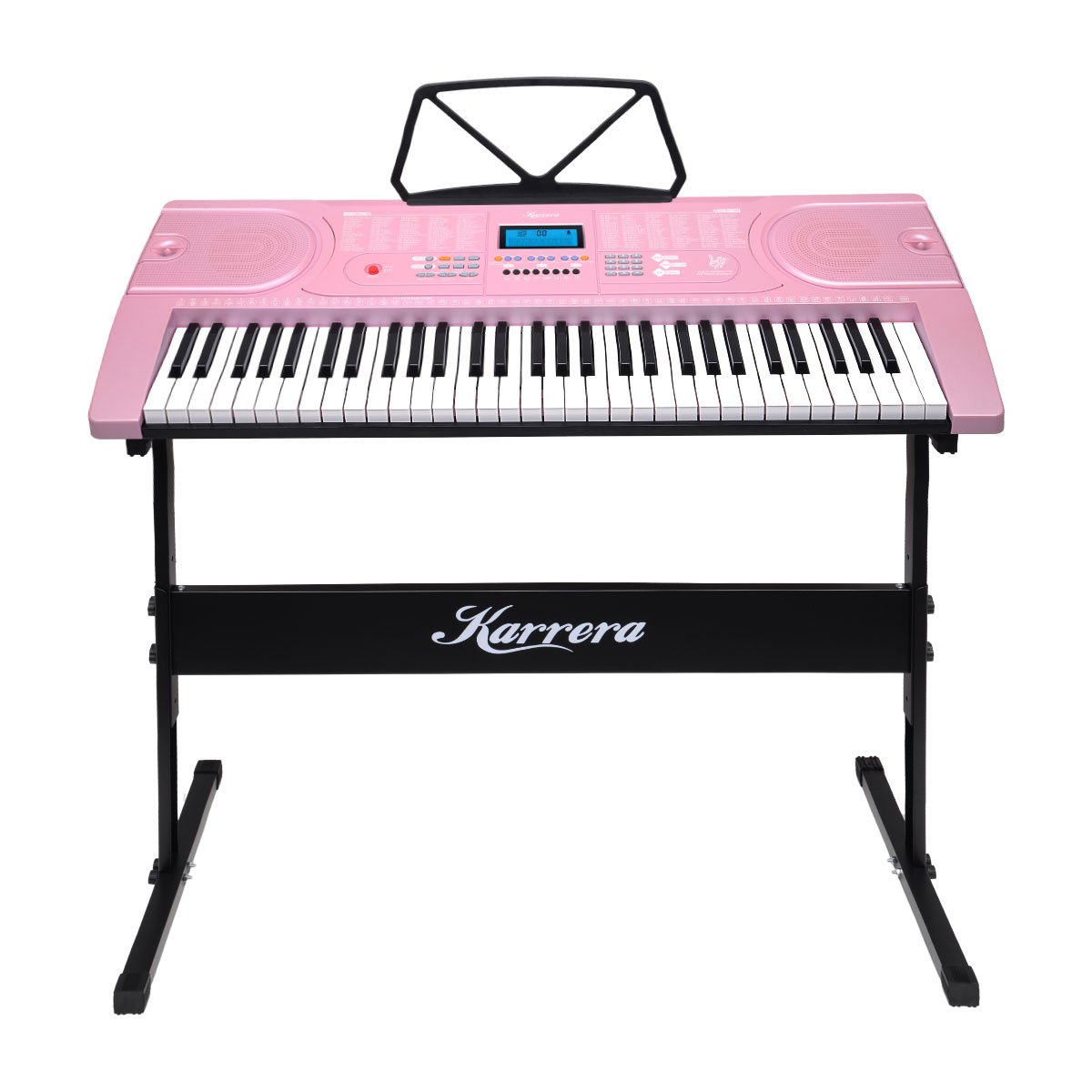 Karrera 61-Key Electronic Keyboard Piano with Stand (Pink) - JB Hi-Fi