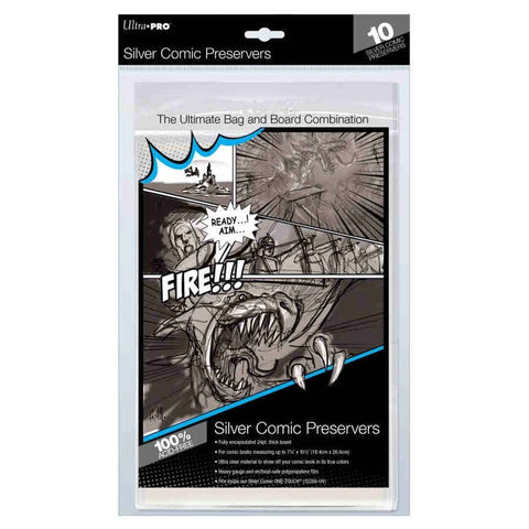 Ultra Pro: UP15279 Silver Comic Preserver 7-1/4"x10-1/2" 10ct