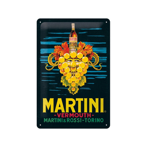 Nostalgic-Art Martini Vermouth Grapes 20x30cm Medium Metal Tin Sign Plaque