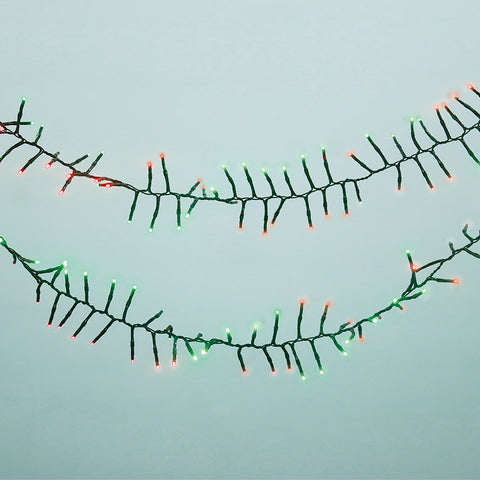 Lexi Lighting 500 LED Connectable Cluster Christmas Lights Red+Green