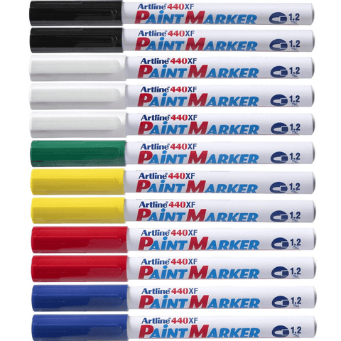 Artline 440XF Box 12 Paint Marker Tip 1.2mm (Assorted Colour)