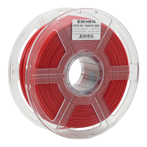 3D META High Speed PETG 3D Printing Filament - Traffic Red