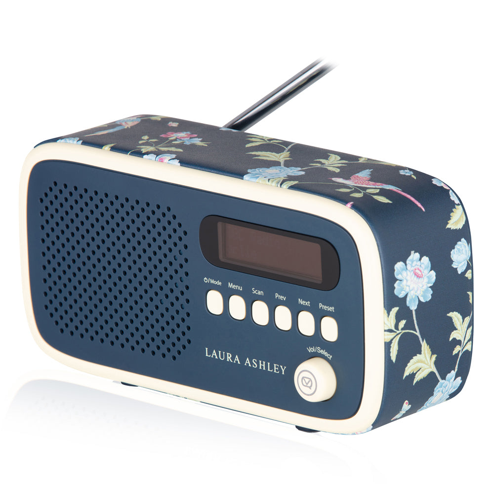 VQ Dexter DAB+ Portable Radio by Laura Ashley (Elveden Navy) - JB Hi-Fi