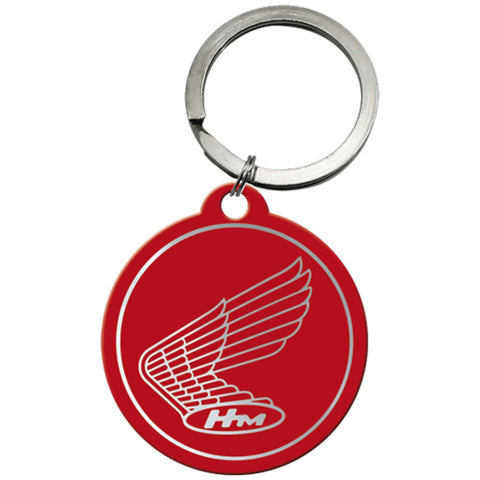 Nostalgic-Art Vintage/Retro Keyring Round Honda Logo 7.5x4x0.3cm (Red)