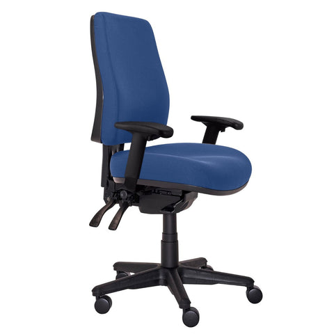 Buro Roma 3 Lever High Back With Seat Slide Without Arms Navy
