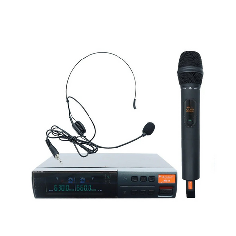 Precision Audio Twin Channel UHF Wireless Microphone System