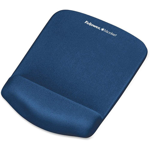 Fellowes Plush Touch Lycra Mouse Pad And Wrist Rest (Blue)