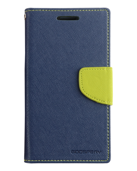 Fancy Diary Case for iPhone 13 Pro Max - navy/lime