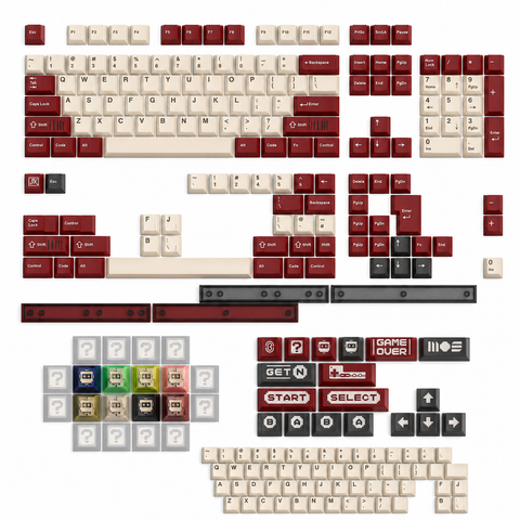 JTK FC Classic R3 Clear Cherry Profile ABS Keycap Set