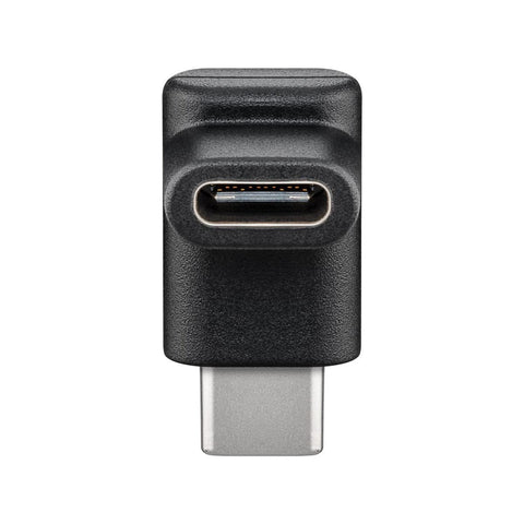 Goobay USB-C to USB-C Adapter 90 degree plug for USB-C cables - Black - Black